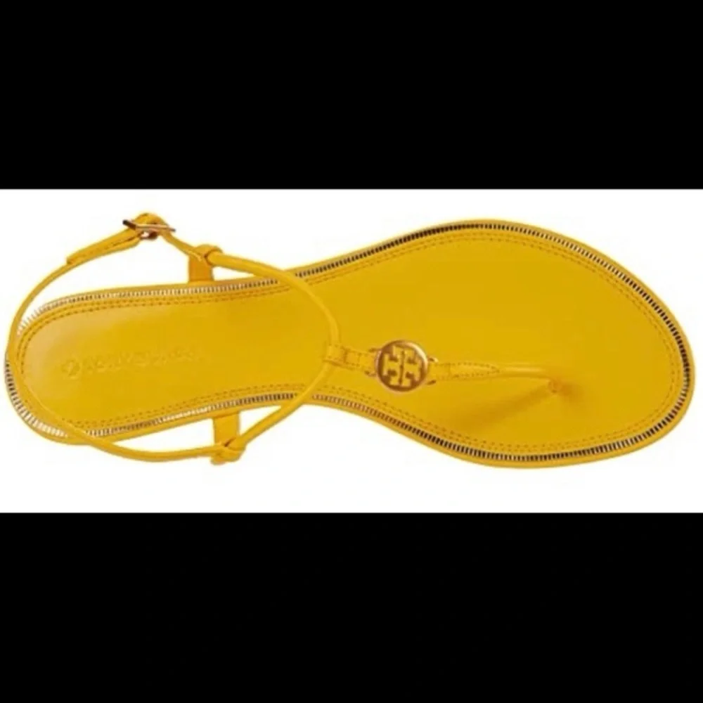 ❤️❤️ Tory Burch Yellow Marion Leather Sandals❤️❤️